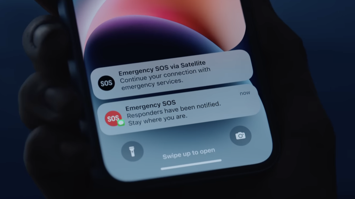 Emergency SOS via Satellite notifications