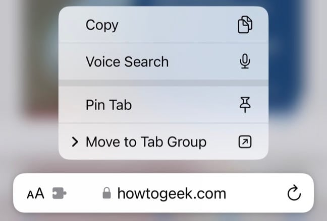 Pin a tab in Safari for iOS 16