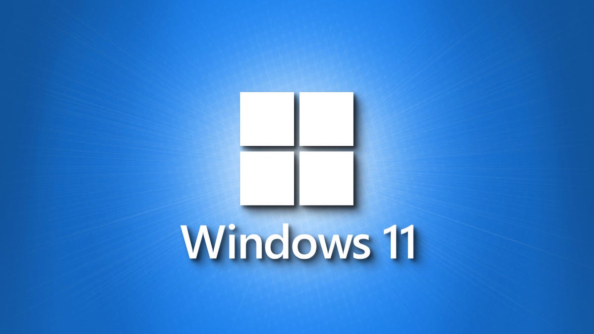 A simple Windows 11 logo on a blue background