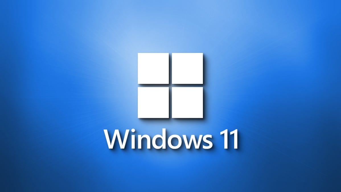 The Windows 11 logo on a blue background