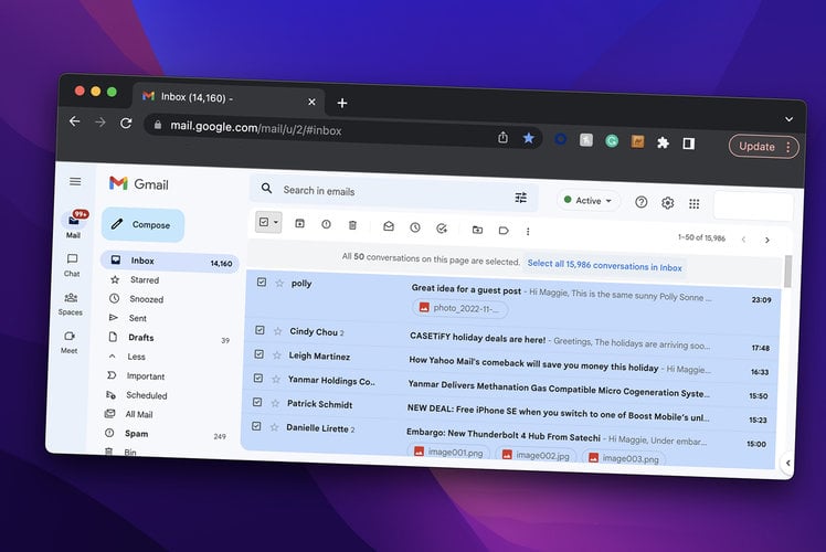 Hoe u al uw Gmail-e-mails snel in één keer kunt verwijderen of archiveren