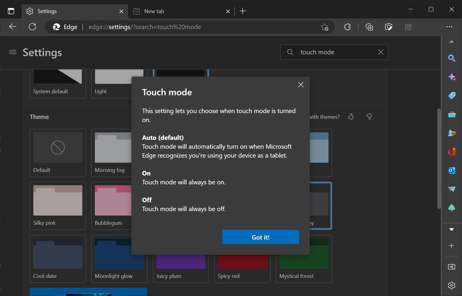 Microsoft Edge krijgt een speciale 'Touch-modus' Windows 11, Windows 10