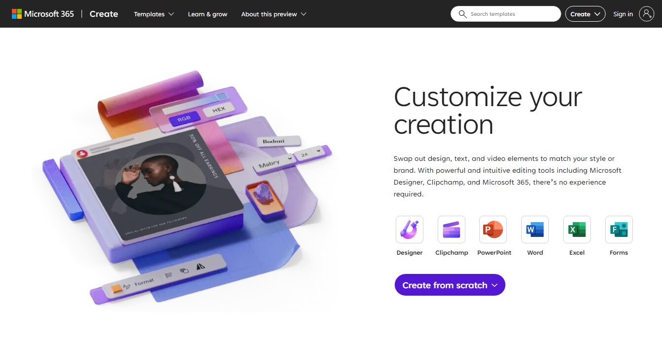 Create 現已推出預覽版，微軟希望它成為內容創作者的一站式編輯場所