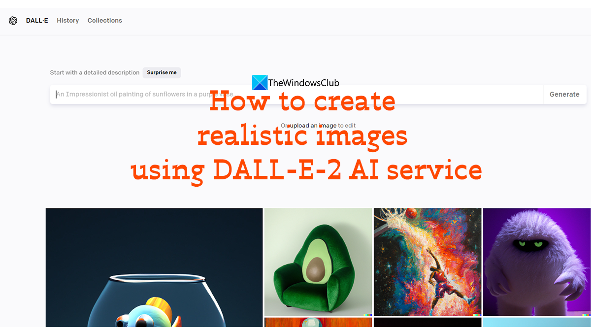 creare immagini realistiche utilizzando il servizio DALL-E-2 AI