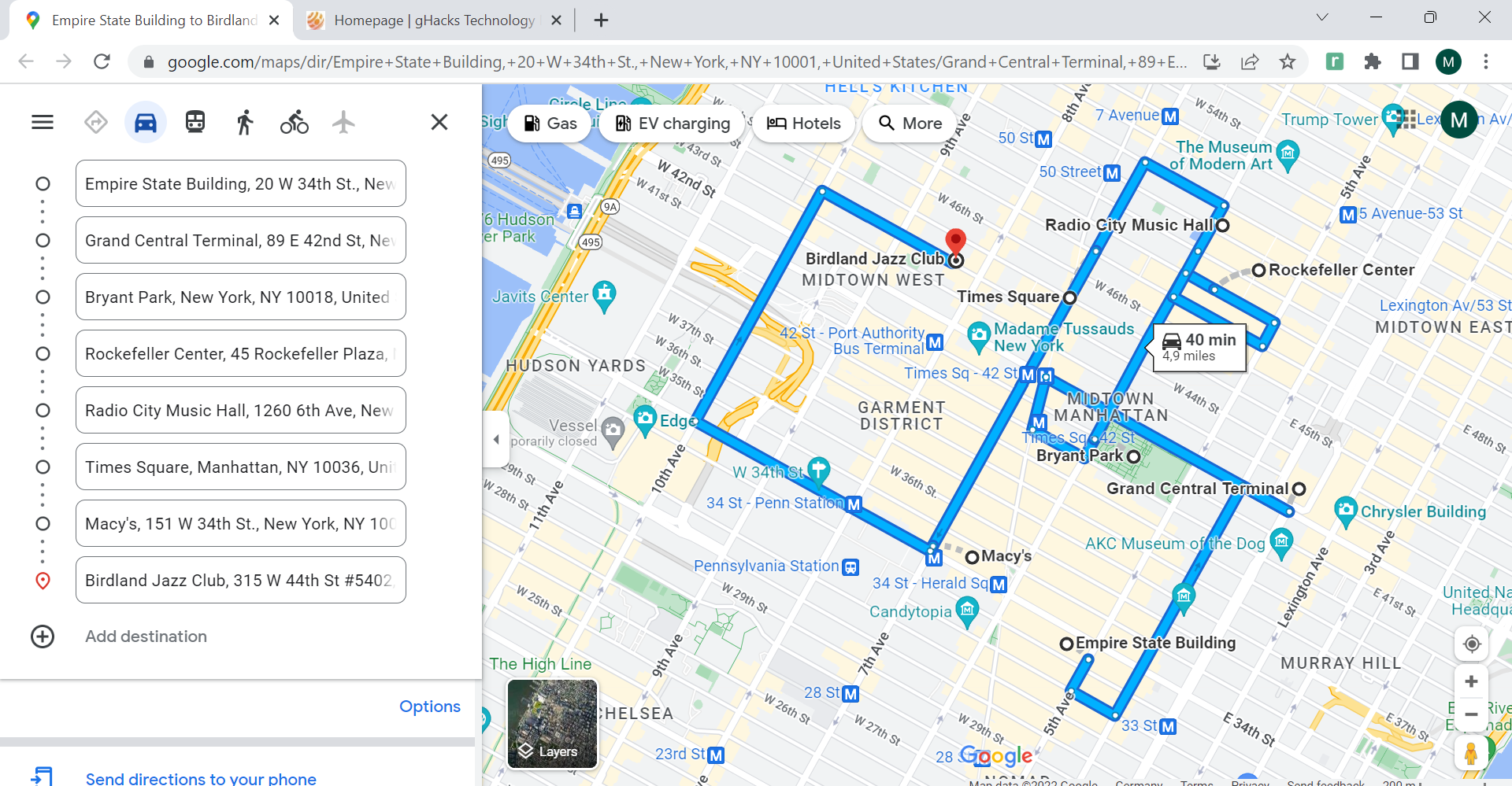 Routera optimaliseert Google Map multi-stop routes om gas en tijd te besparen