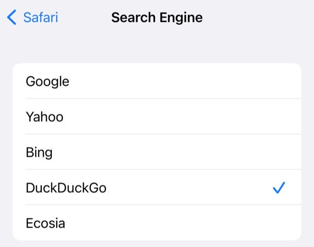 iPhone'da Safari arama motorunu değiştirin