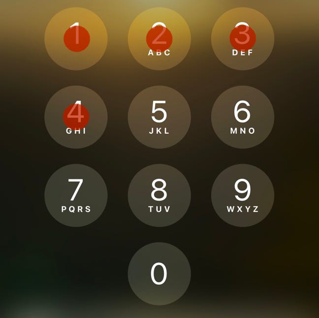 Passcode auf dem iPhone-Sperrbildschirm markieren (Beispiel)