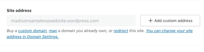 wordpress seo: image shows where in settings you can update your site address 